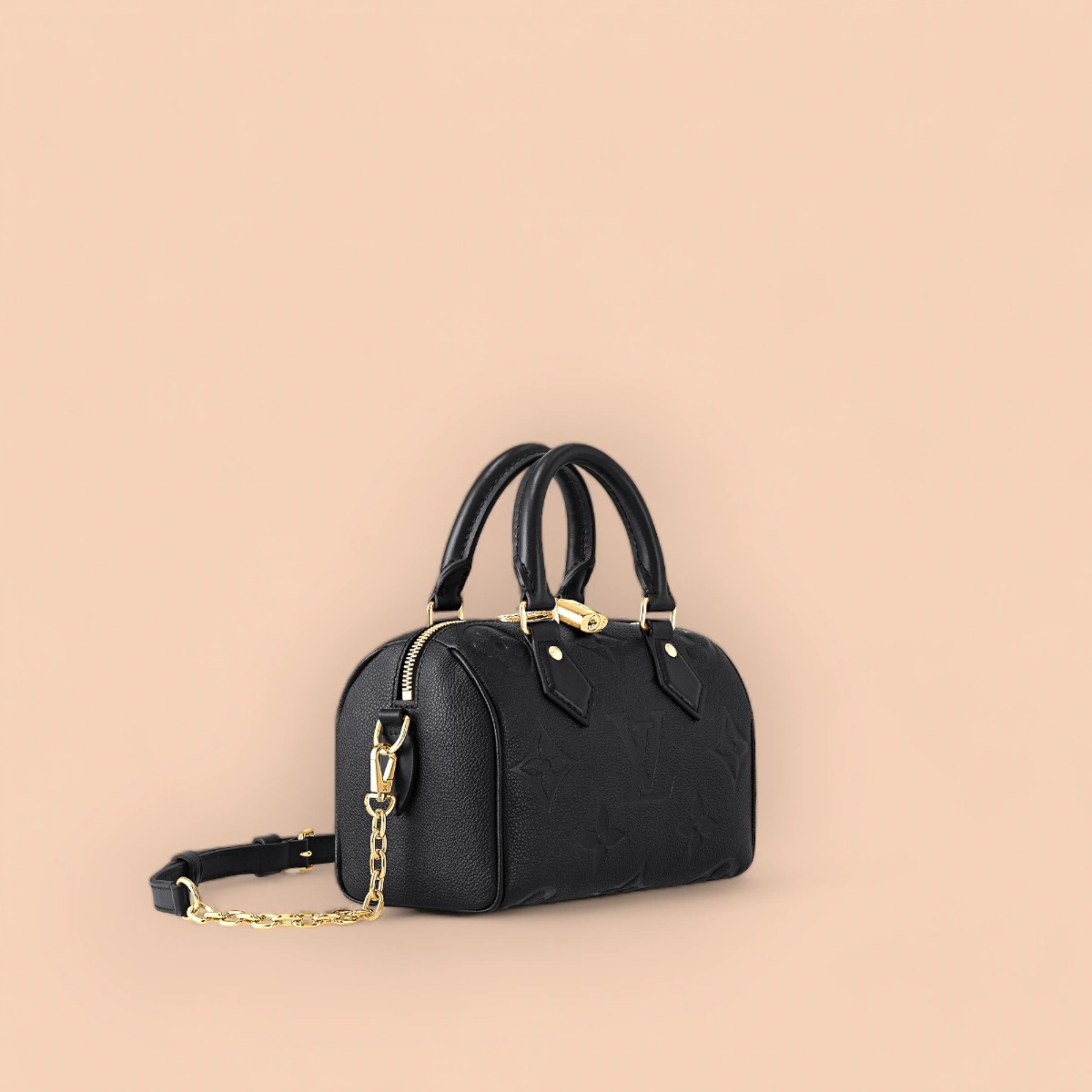 LV Speedy Bandoulière 20 Monogram 黑色EPI皮革 波斯頓 旅行包包-M58953
