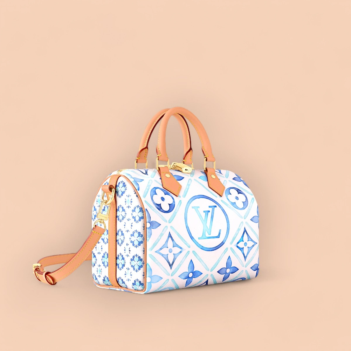 LV Speedy Bandoulière 25 藍漸變斜揹包-M11264