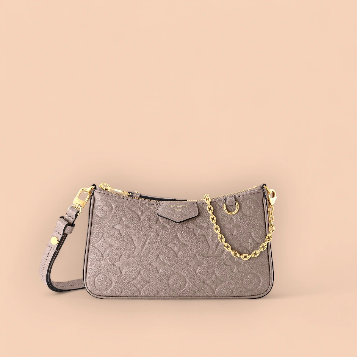 LV Easy Pouch On Strap Monogram EPI 鏈條腋下包包包-M81862 1 LV Easy Pouch On Strap Monogram EPI 鏈條腋下包包包-M81862