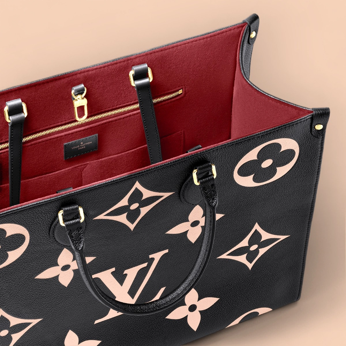 LV OnTheGo GM Monogram epi 義大利牛皮手腕托特包-M45945