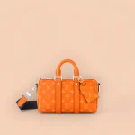LV Keepall Bandoulière 25 男士橙色印花斜揹包-M31044