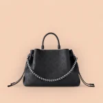 LV Bella 黑色打孔花 雙手提托特包包-M59200