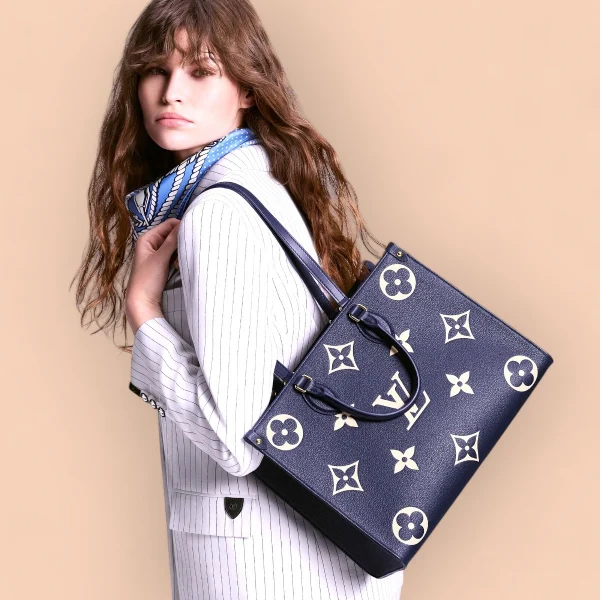 LV OnTheGo MM Monogram EPI 購物袋托特包包-M47084：圖片 9