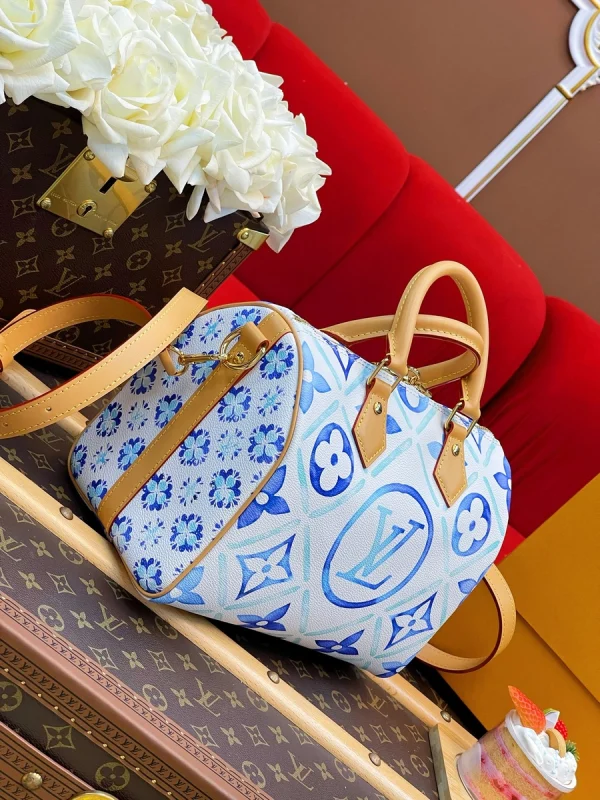 LV Speedy Bandoulière 25 藍漸變斜揹包-M11264：圖片 7