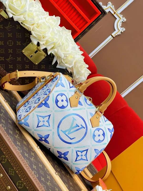 LV Speedy Bandoulière 25 藍漸變斜揹包-M11264：圖片 6