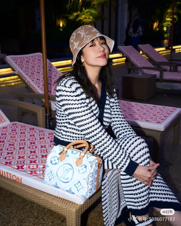 LV Speedy Bandoulière 25 藍漸變斜揹包-M11264：圖片 3