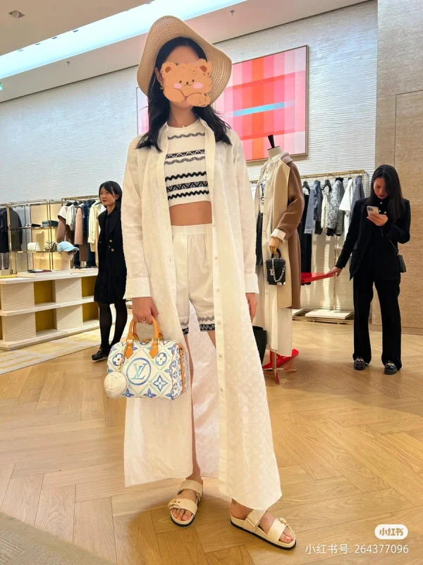 LV Speedy Bandoulière 25 藍漸變斜揹包-M11264：圖片 2