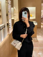 LV Speedy Bandoulière 20 白色印花側揹包-M11276：圖片 4