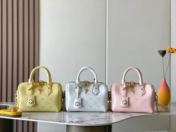 LV Speedy Bandoulière 20 白色印花側揹包-M11276：圖片 2