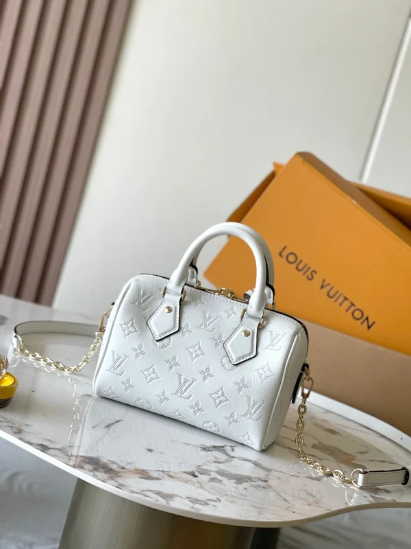 LV Speedy Bandoulière 20 白色印花側揹包-M11276：圖片 9