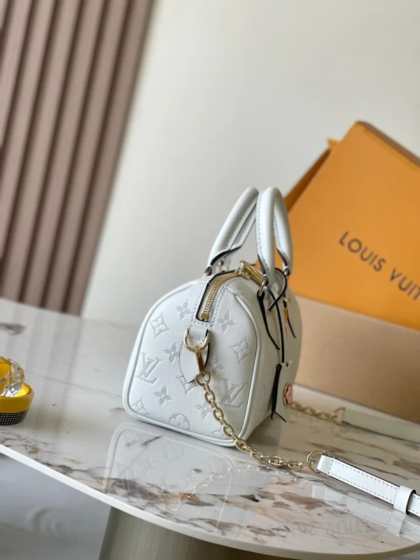 LV Speedy Bandoulière 20 白色印花側揹包-M11276：圖片 8