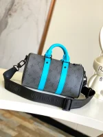 LV Keepall Bandoulière 25 Monogram 斜挎旅游旅行包包-M11645：圖片 12