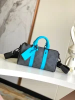 LV Keepall Bandoulière 25 Monogram 斜挎旅游旅行包包-M11645：圖片 10