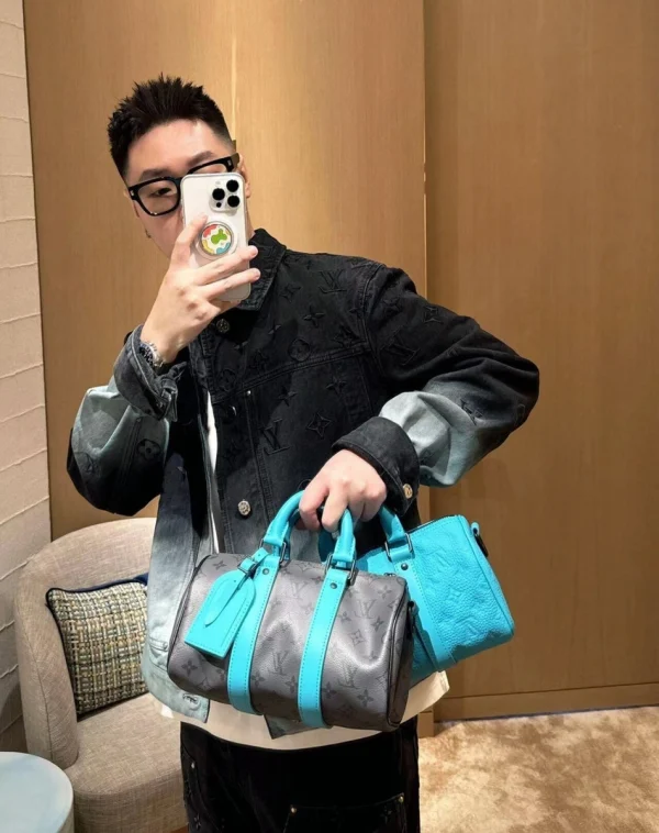 LV Keepall Bandoulière 25 Monogram 斜挎旅游旅行包包-M11645：圖片 8
