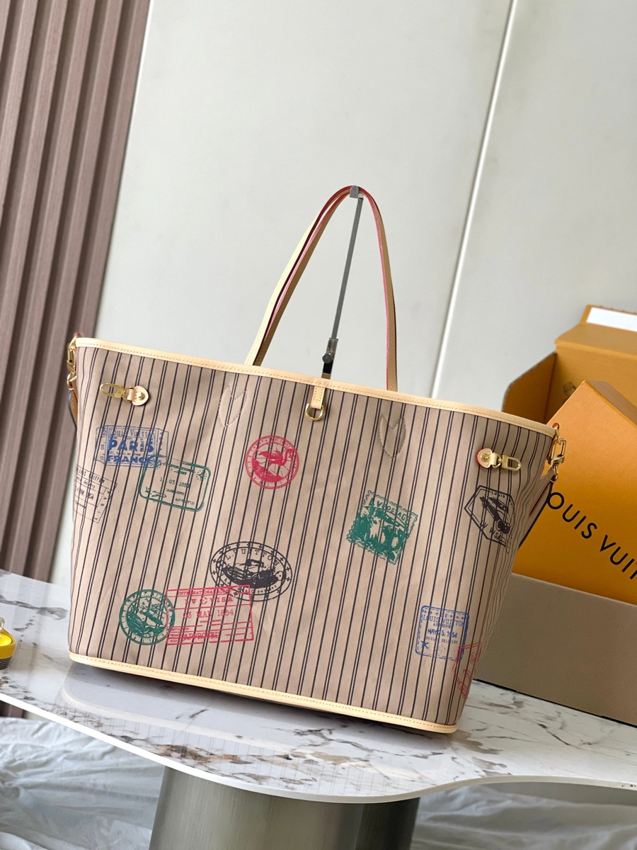 LV新款雙面設計Neverfull Bandoulière Inside Out GM Monogram包包-M11948
