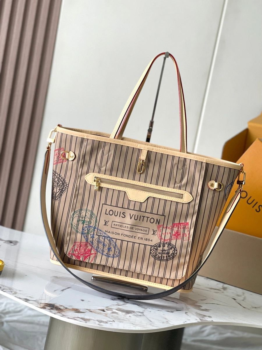 LV新款雙面設計Neverfull Bandoulière Inside Out GM Monogram包包-M11948