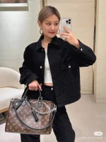 LV Speedy 30 Dark Monogram 斜揹包-M12243：圖片 2