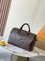 LV Speedy 30 Dark Monogram 斜揹包-M12243：圖片 10