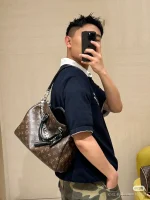 LV Speedy 30 Dark Monogram 斜揹包-M12243：圖片 3