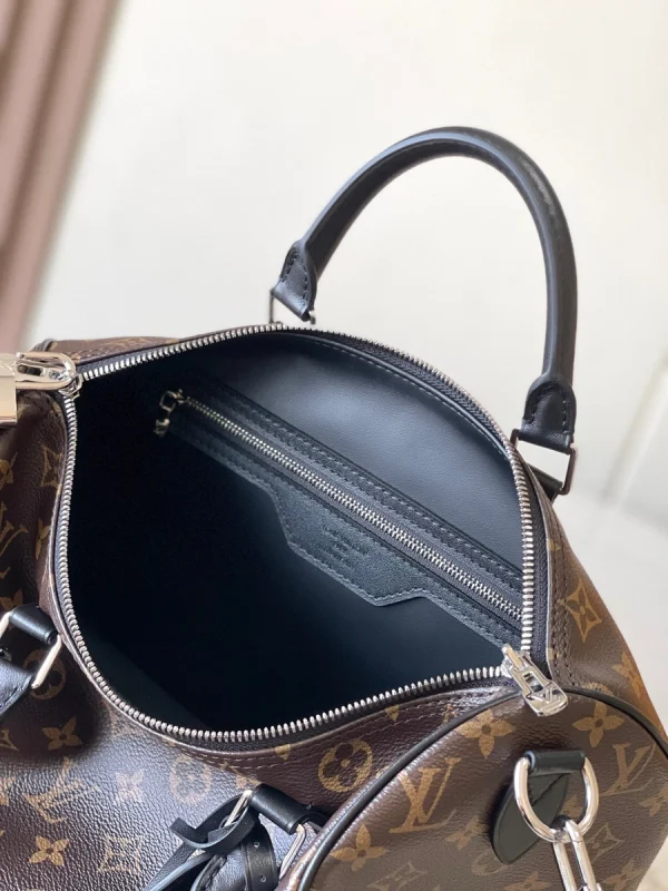 LV Speedy 30 Dark Monogram 斜揹包-M12243：圖片 13