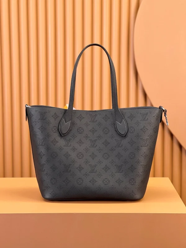LV Blossom MM 黑色Mahina小牛皮 打孔通花 手提包-M21851：圖片 4