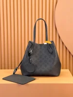 LV Blossom MM 黑色Mahina小牛皮 打孔通花 手提包-M21851：圖片 5