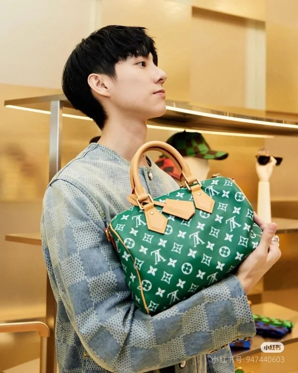 LV Runway Speedy P9 Bandoulière 25 綠色 購物旅行包-M24423：圖片 6