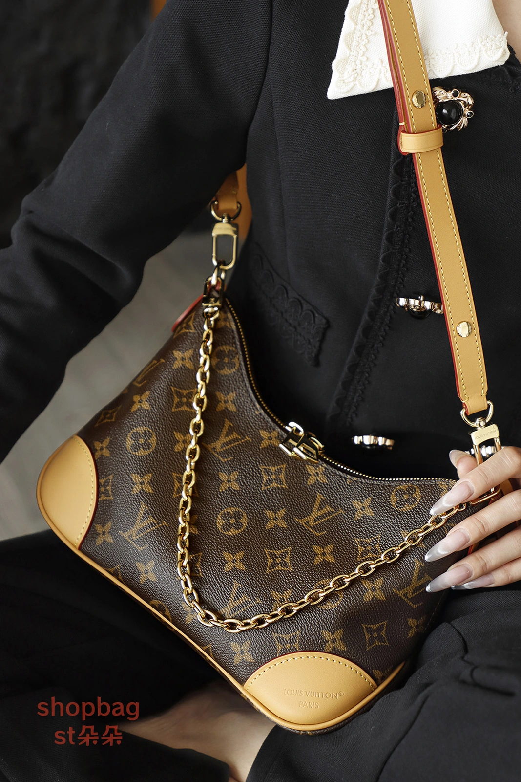 高仿精品 LV Boulogne Monogram 黃牛角包-M45832 26 高仿包LV精品