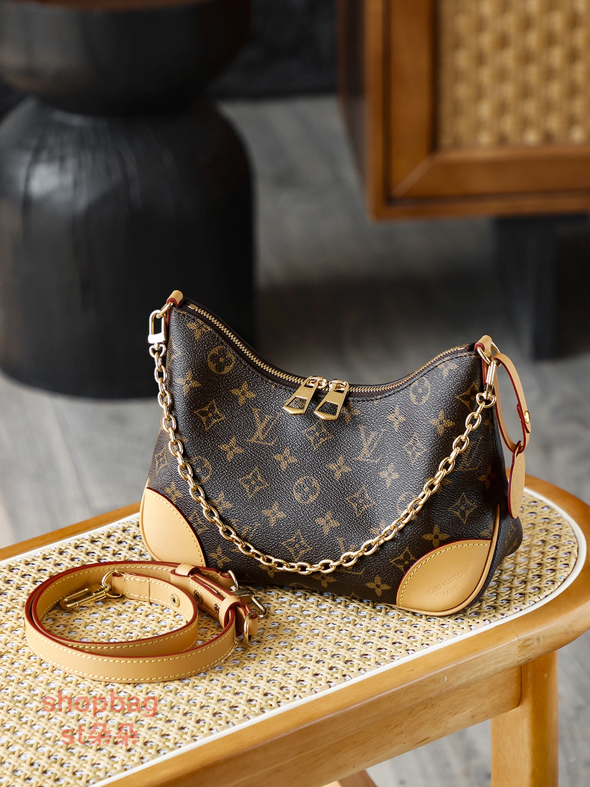 高仿精品 LV Boulogne Monogram 黃牛角包-M45832 7 高仿包LV精品