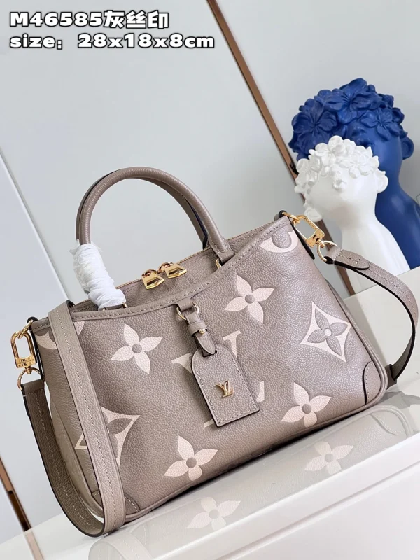 LV Trianon PM  Monogram EPI 灰丝印 手提包-M46585：圖片 3