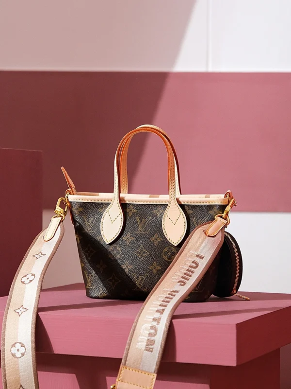 LV Neverfull Monogram 雙手柄 斜挎大肩帶 BB包 -M46705：圖片 7