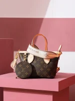 LV Neverfull Monogram 雙手柄 斜挎大肩帶 BB包 -M46705：圖片 6