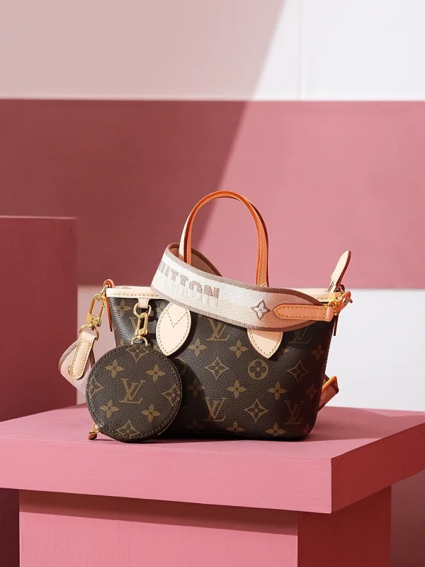 LV Neverfull Monogram 雙手柄 斜挎大肩帶 BB包 -M46705：圖片 6
