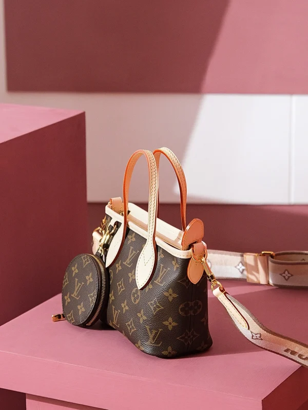 LV Neverfull Monogram 雙手柄 斜挎大肩帶 BB包 -M46705：圖片 5