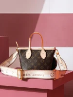 LV Neverfull Monogram 雙手柄 斜挎大肩帶 BB包 -M46705：圖片 4