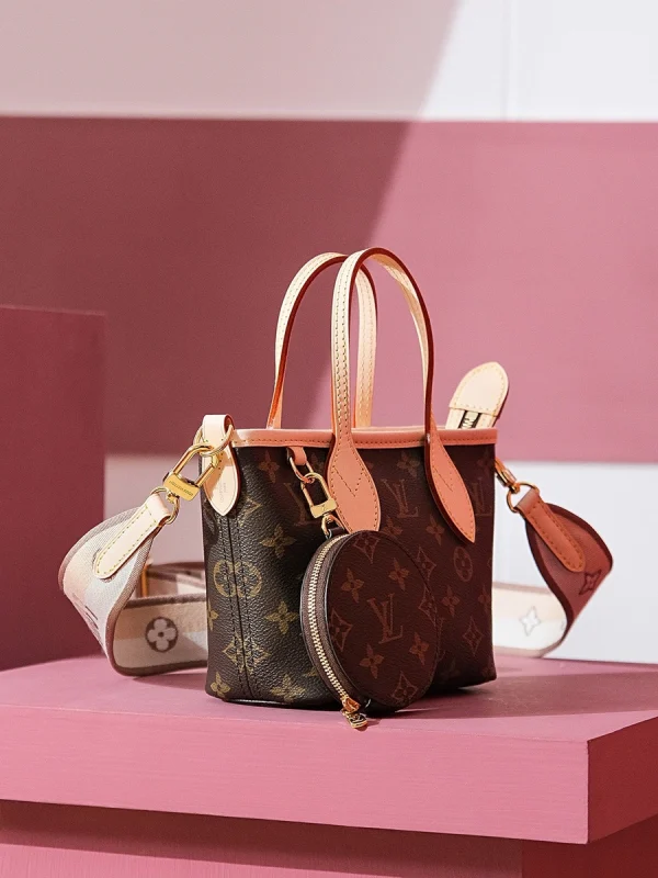 LV Neverfull Monogram 雙手柄 斜挎大肩帶 BB包 -M46705：圖片 3