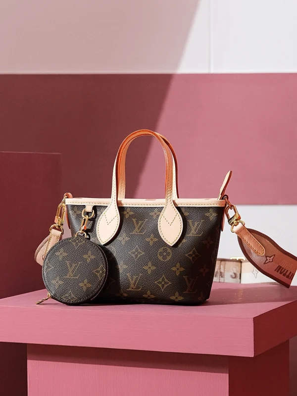LV Neverfull Monogram 雙手柄 斜挎大肩帶 BB包 -M46705：圖片 2