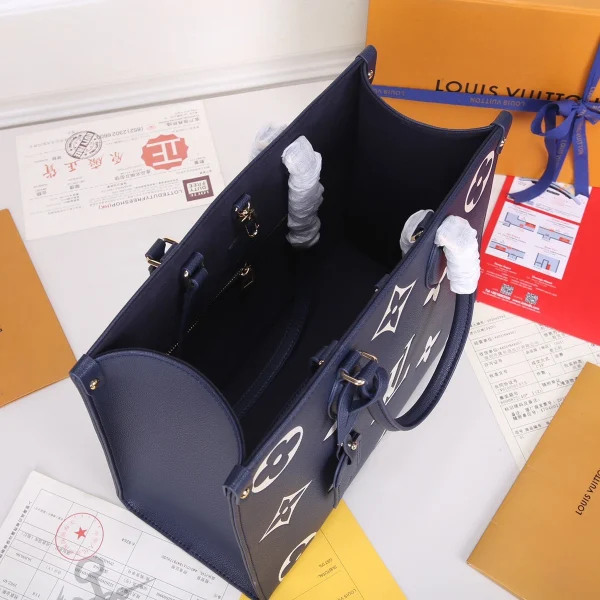 LV OnTheGo MM Monogram EPI 購物袋托特包包-M47084：圖片 7