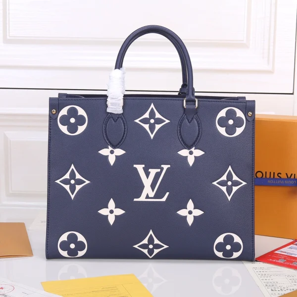 LV OnTheGo MM Monogram EPI 購物袋托特包包-M47084：圖片 4