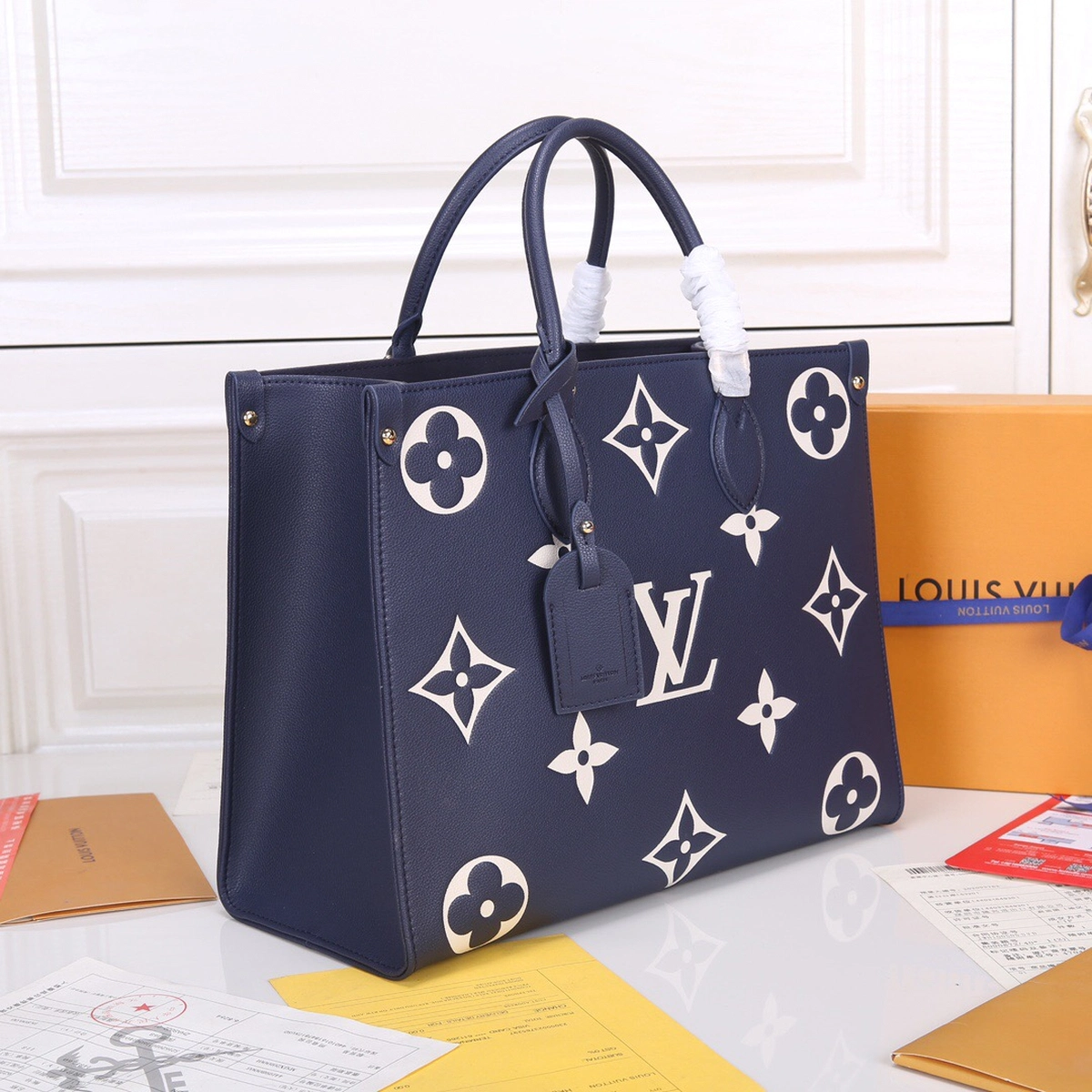 LV OnTheGo MM Monogram EPI 購物袋托特包包-M47084