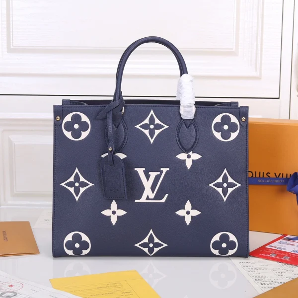 LV OnTheGo MM Monogram EPI 購物袋托特包包-M47084：圖片 3