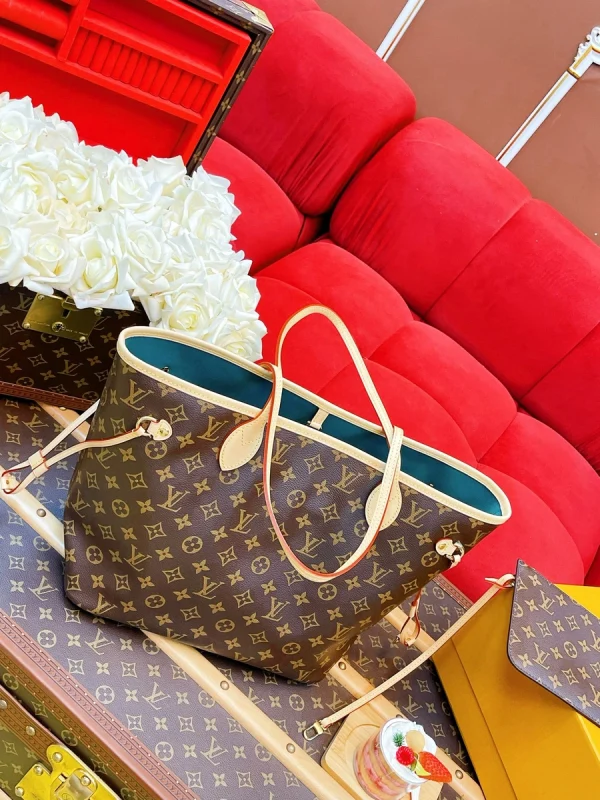 LV Neverfull PM Monogram 兔子貼章  購物托特包包-M47200：圖片 6