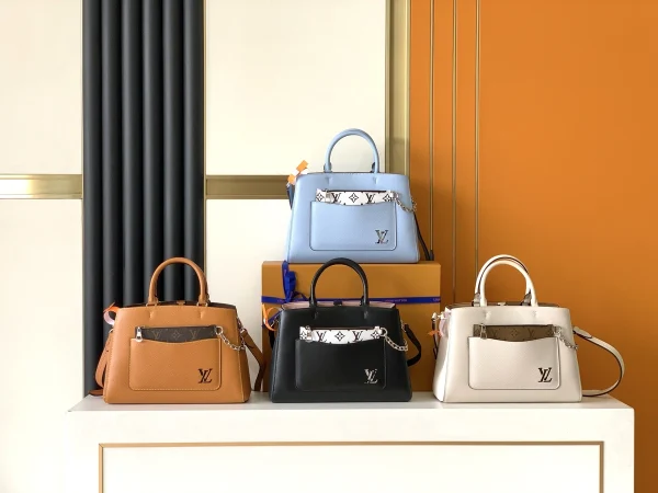 LV Marelle MM黑色紋理 肩背 手提托特包包-M59954：圖片 2