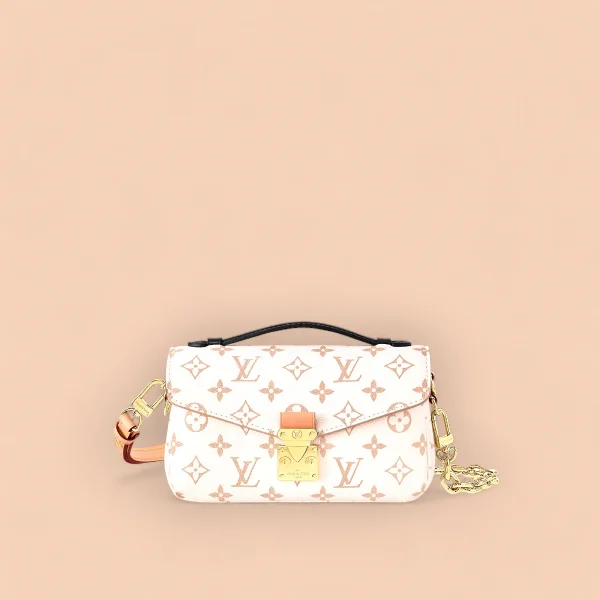 LV Pochette Métis East West Monogram Dune 鏈條麻將包-M46914