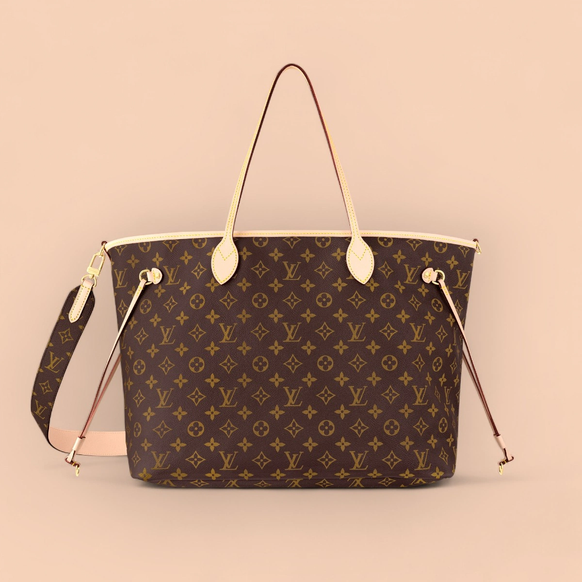 LV新款雙面設計Neverfull Bandoulière Inside Out GM Monogram包包-M11948