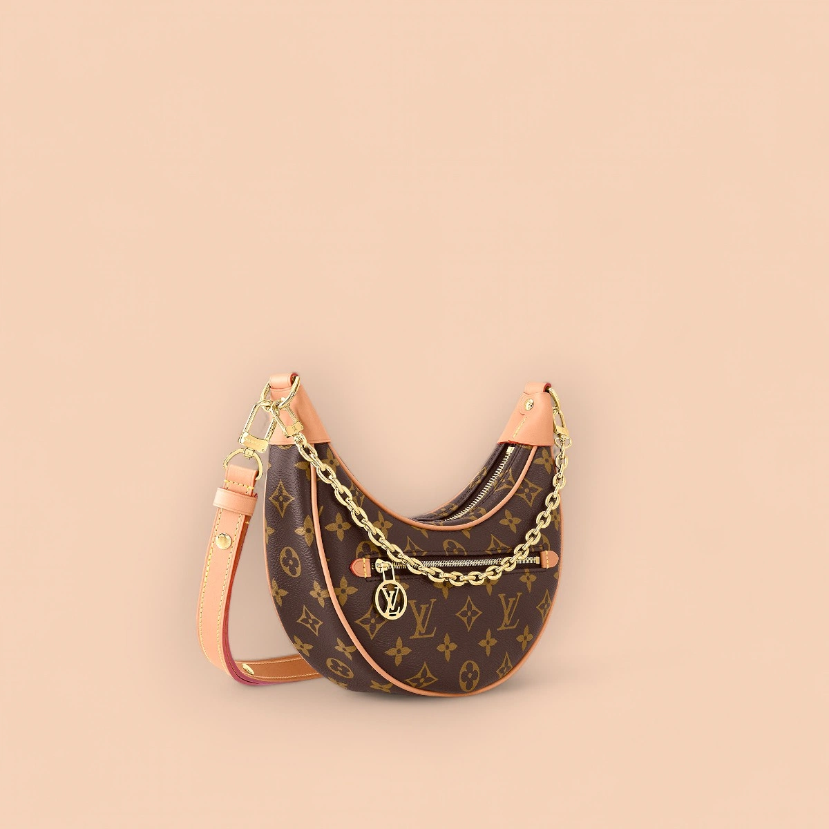 LV Loop Monogram 月亮包 鏈條包包-M81098