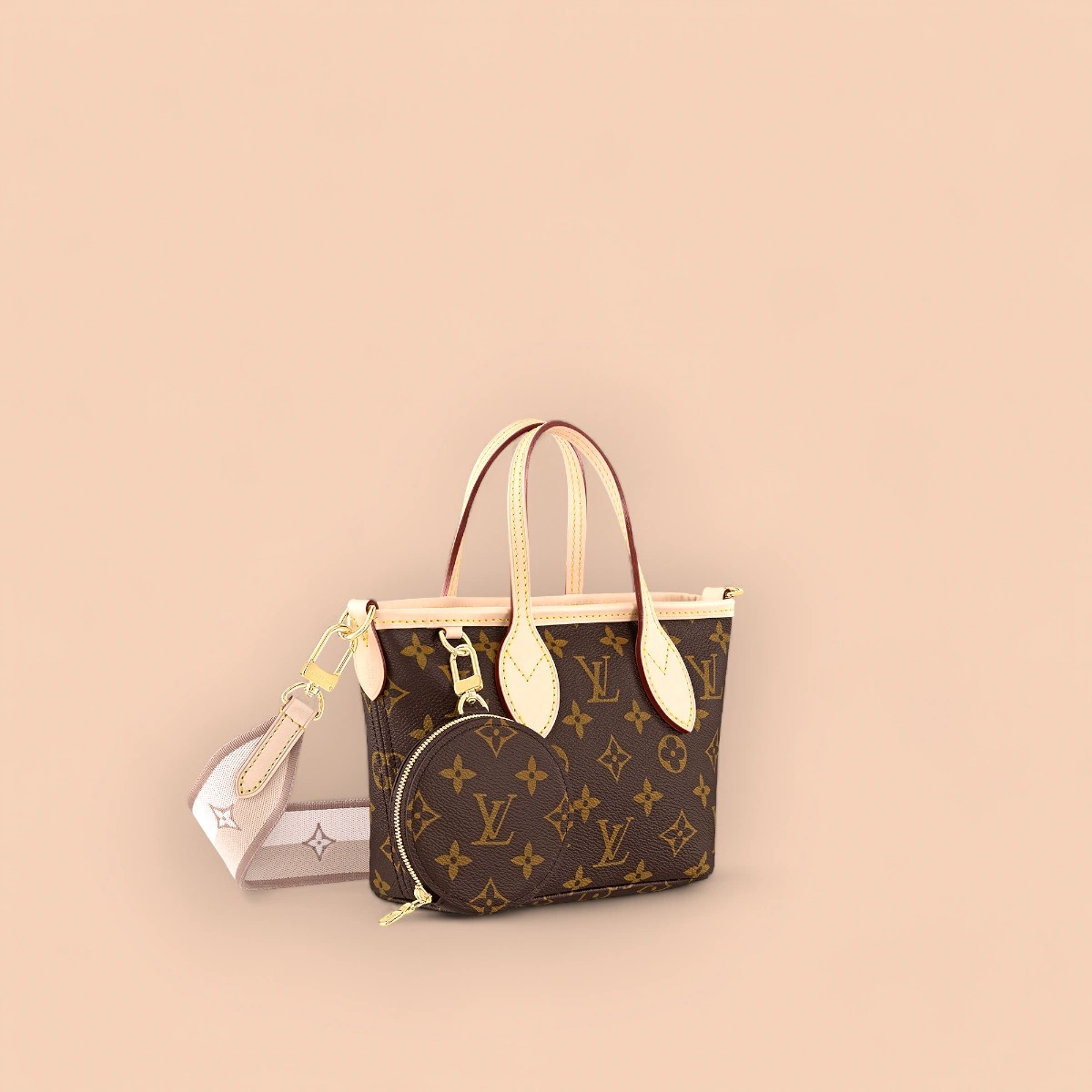 LV Neverfull Monogram 雙手柄 斜挎大肩帶 BB包 -M46705 14 LV Neverfull Monogram 雙手柄 斜挎大肩帶 BB包 -M46705