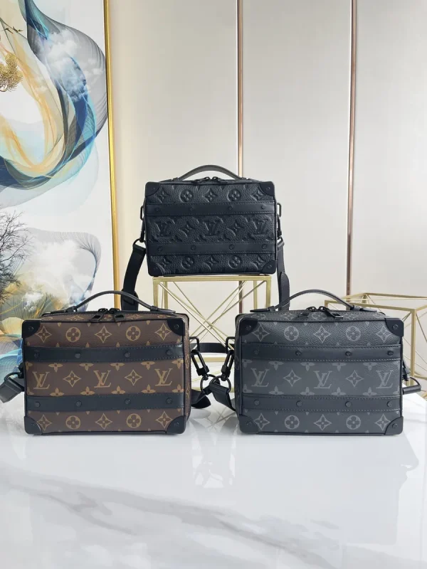 LV Handle Soft Trunk 黑色壓花男士包包-M59163：圖片 2