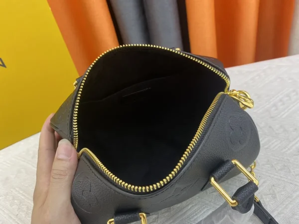 LV Speedy Bandoulière 20 Monogram 黑色EPI皮革 波斯頓 旅行包包-M58953：圖片 7