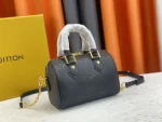 LV Speedy Bandoulière 20 Monogram 黑色EPI皮革 波斯頓 旅行包包-M58953：圖片 3